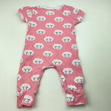 Load image into Gallery viewer, Girls Pink Heart, romper, clouds, GUC, size 00,  