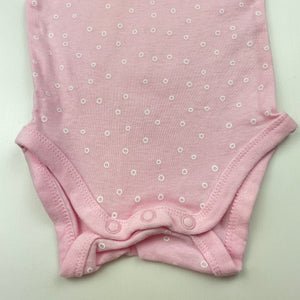 Girls Anko, pink cotton singletsuit / romper, EUC, size 000,  