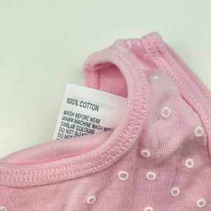 Girls Anko, pink cotton singletsuit / romper, EUC, size 000,  