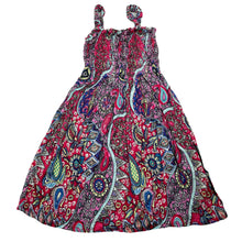 Load image into Gallery viewer, Girls hand made, lightweight cotton summer dress, GUC, size 0-1, L: 48cm