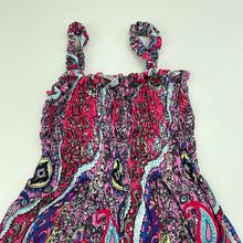 Load image into Gallery viewer, Girls hand made, lightweight cotton summer dress, GUC, size 0-1, L: 48cm