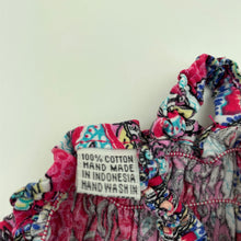 Load image into Gallery viewer, Girls hand made, lightweight cotton summer dress, GUC, size 0-1, L: 48cm