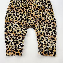 Load image into Gallery viewer, Girls velour, leopard print overalls / romper, EUC, size 00,  