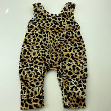 Load image into Gallery viewer, Girls velour, leopard print overalls / romper, EUC, size 00,  