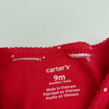 Load image into Gallery viewer, Girls Carters, red &amp; spot cotton bodysuit / romper, GUC, size 0,  