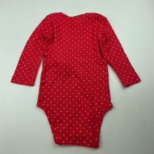 Load image into Gallery viewer, Girls Carters, red &amp; spot cotton bodysuit / romper, GUC, size 0,  