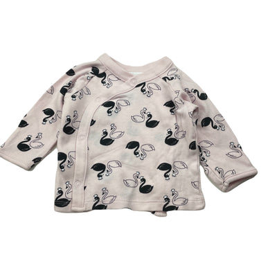Girls Baby Baby, pink cotton long sleeve top, EUC, size 000,  