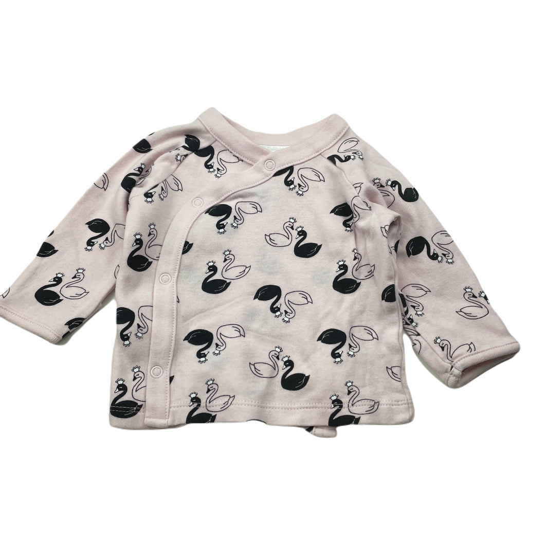 Girls Baby Baby, pink cotton long sleeve top, EUC, size 000,  