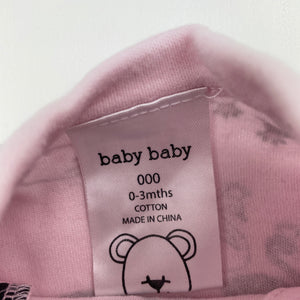 Girls Baby Baby, pink cotton long sleeve top, EUC, size 000,  