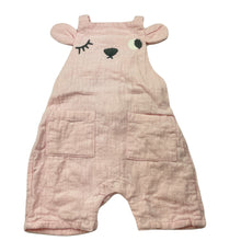 Load image into Gallery viewer, Girls Seed, pink cotton overalls / romper, light mark on pocket, FUC, size 000,  