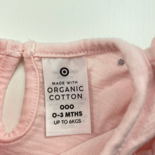 Load image into Gallery viewer, Girls Target, pink organic cotton t-shirt / top, EUC, size 000,  