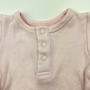 Girls Cotton On, pink ribbed bodysuit / romper, FUC, size 0000,  