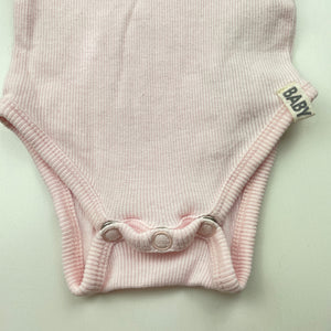 Girls Cotton On, pink ribbed bodysuit / romper, FUC, size 0000,  
