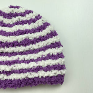 unisex soft feel, striped hat / beanie, EUC, size 000,  