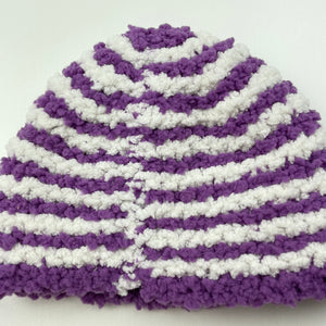 unisex soft feel, striped hat / beanie, EUC, size 000,  