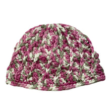 Load image into Gallery viewer, Girls hand made, crochet hat / beanie, 26cm diameter, EUC, size 12-14,  