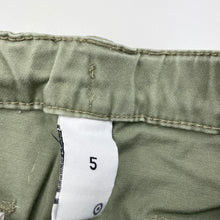Load image into Gallery viewer, Girls Target, khaki stretch cotton pants, adjustable, Inside leg: 44cm, GUC, size 5,  