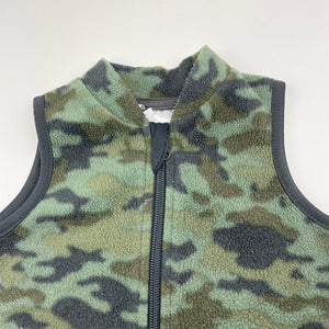 Boys Dymples, camo print lightweight fleece vest, FUC, size 00,  