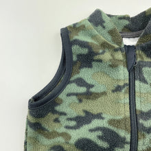 Load image into Gallery viewer, Boys Dymples, camo print lightweight fleece vest, FUC, size 00,  
