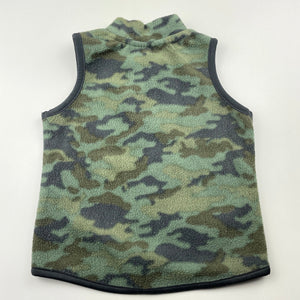 Boys Dymples, camo print lightweight fleece vest, FUC, size 00,  