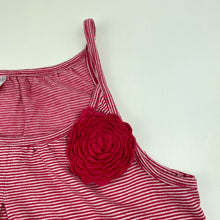 Load image into Gallery viewer, Girls Target, redstripe cotton casual dress, GUC, size 6, L: 60cm