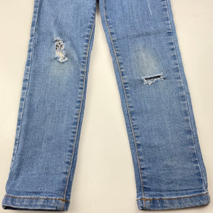 Girls 1964 Denim Co, distressed stretch denim jeans, adjustable, Inside leg: 45.5cm, FUC, size 4,  