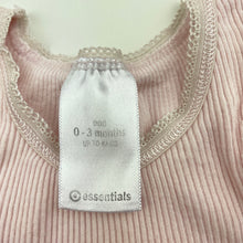 Load image into Gallery viewer, Girls Target, pink ribbed cotton singlet top, GUC, size 000,  