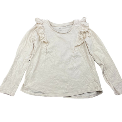 Girls Target, organic cotton ruffle long sleeve top, GUC, size 5,  