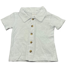 Load image into Gallery viewer, Boys Baby Baby, white cotton short sleeve top, EUC, size 00,  
