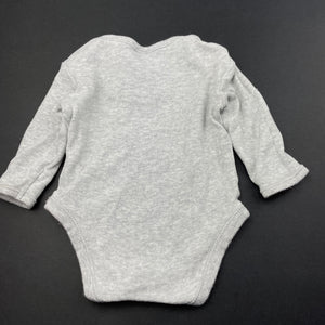 unisex Target, grey soft cotton bodysuit / romper, GUC, size 000,  