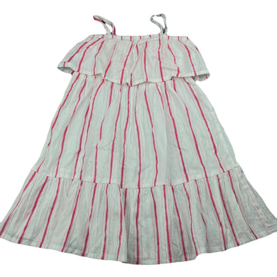 Girls Anko, striped cotton summer dress, EUC, size 6, L: 60cm