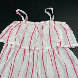 Girls Anko, striped cotton summer dress, EUC, size 6, L: 60cm