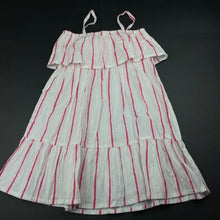 Load image into Gallery viewer, Girls Anko, striped cotton summer dress, EUC, size 6, L: 60cm