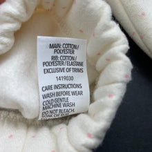 Load image into Gallery viewer, Girls cream, fleece lined ruffle sweater / jumper, EUC, size 0,  