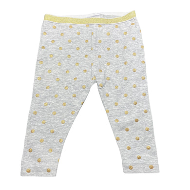 Girls Target, grey marle & gold glitter leggings, EUC, size 00,  