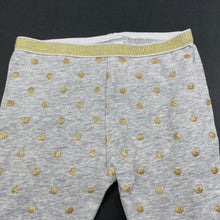 Load image into Gallery viewer, Girls Target, grey marle &amp; gold glitter leggings, EUC, size 00,  