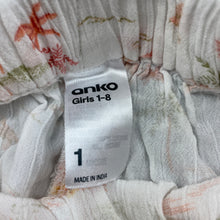 Load image into Gallery viewer, Girls Anko, lightweight shorts, elasticated, GUC, size 1,  
