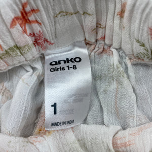 Girls Anko, lightweight shorts, elasticated, GUC, size 1,  