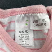 Load image into Gallery viewer, Girls Ollies Place, striped soft cotton bodysuit / romper, GUC, size 00,  