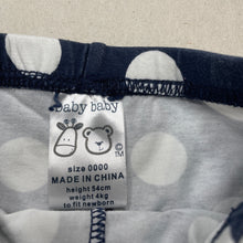 Load image into Gallery viewer, Girls Baby Baby, navy &amp; white leggings / bottoms, FUC, size 0000,  