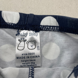 Girls Baby Baby, navy & white leggings / bottoms, FUC, size 0000,  