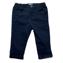 Load image into Gallery viewer, Boys David Jones, dar navy stretch cotton chino pants, adjustable, Inside leg: 24cm, EUC, size 1,  