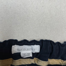 Load image into Gallery viewer, Boys David Jones, dar navy stretch cotton chino pants, adjustable, Inside leg: 24cm, EUC, size 1,  