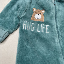 Load image into Gallery viewer, Boys Baby Berry, soft fleece zip coverall / romper, FUC, size 00,  
