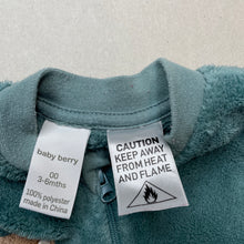 Load image into Gallery viewer, Boys Baby Berry, soft fleece zip coverall / romper, FUC, size 00,  