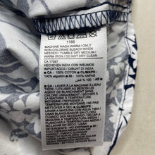 Load image into Gallery viewer, Boys Old Navy, navy &amp; white floral cotton short sleeve shirt, EUC, size 00,  