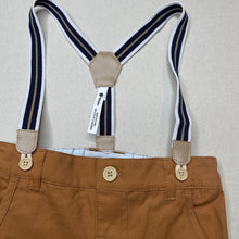 Load image into Gallery viewer, Boys Dymples, lightweight cotton pants, adjustable, braces, NEW, size 0,  