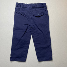 Load image into Gallery viewer, Boys Little Gent, navy cotton pants, adjustable, GUC, size 0,  