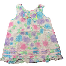 Load image into Gallery viewer, Girls Stix n Stones, lined lightweight floral cotton top, L: 37cm, GUC, size 1,  