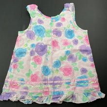 Load image into Gallery viewer, Girls Stix n Stones, lined lightweight floral cotton top, L: 37cm, GUC, size 1,  